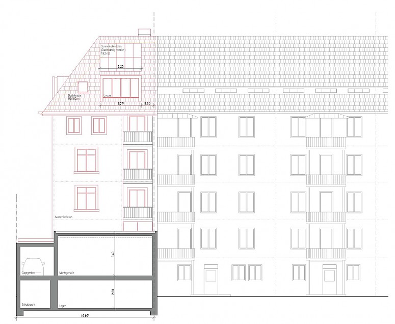 Sanierung + Aufstockung Mehrfamilienhaus  –  Holinger Moll Immobilien AG